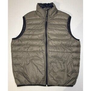 Hawke & Co. Men’s Medium 90% Duck Down 10% Feather Reversible Gray Blue Camo